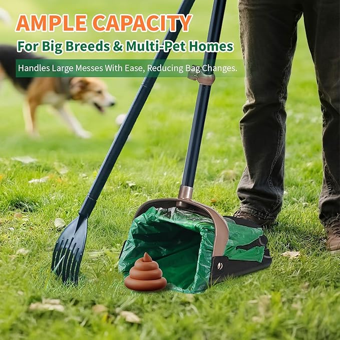 60 Count Extra Large Dog Poop Bags for A&H Swivel Bin Pooper Scooper, Pet Waste Bags with Handle for Dog Poop Cat Litter, Heavy Duty Leakproof Unscented