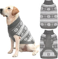 KOOLTAIL Cable Knit Dog Sweater Turtleneck, Cold Weather Pullover Classic Knitwear, Snowflake Pattern Thick Warm Winter Pet Clothes,Dog Christmas Sweater for Small Medium Large Dogs,Grey ML
