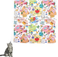 27.6" Cat Grooming Wrap for Nail Clipping Cat Swaddle Wrap (Within 15lbs) for Cutting Nails Cloth for Pet Cleaning Multifunctional Pet Tool|Utility Storage Bag|Self-Adhesive Travel Blanket