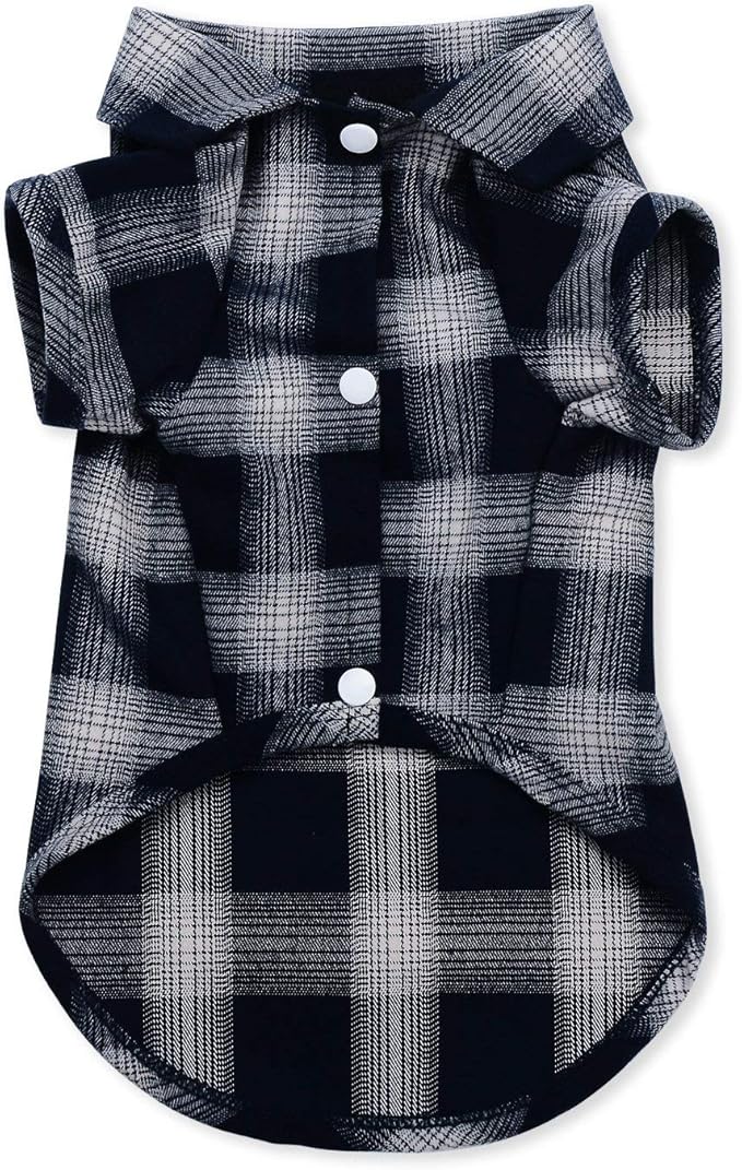 Koneseve Dog Shirt, Pet Plaid Clothes Shirt T-Shirt, Sweater Bottoming Shirt for Small Dog Cat Puppy Grid Adorable Wearing Stylish Cozy Halloween,Christmas Costumes (Blue;S/Small)