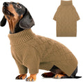 AOFITEE Small Dog Sweater, XS Dog Sweater, Warm Dogs Halloween Sweaters, Dogs Winter Sweaters for Pet Girl Boy, Turtleneck Thick Puppy Sweatshirt Female Male for Yorkie, Chihuahua (Brown, XSmall)