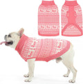 SCENEREAL Turtleneck Dog Sweater for Small Medium Large Dogs Girls Boys, Knit Pet Pullover Puppy Clothes Cold Weather Coats, Holiday Outfits Sweatshirt for Christmas, Pink SM