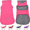 Dog Coat, Waterproof Dog Winter Jacket with Pocket, Reflective Adjustable Pet Snow Vest, Warm Cozy Fleece Sweater for Small Medium Extra Large Dogs - Pink, XS