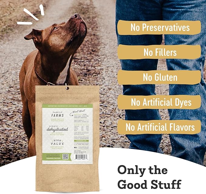 Farm Hounds - Chicken Trainers - Premium Natural Jerky for Dogs - 100% Humanely Raised Chicken - Easy-Break - Great for Training & Treats - No Added Fillers - Made in USA - 4.5oz - 1 Pack