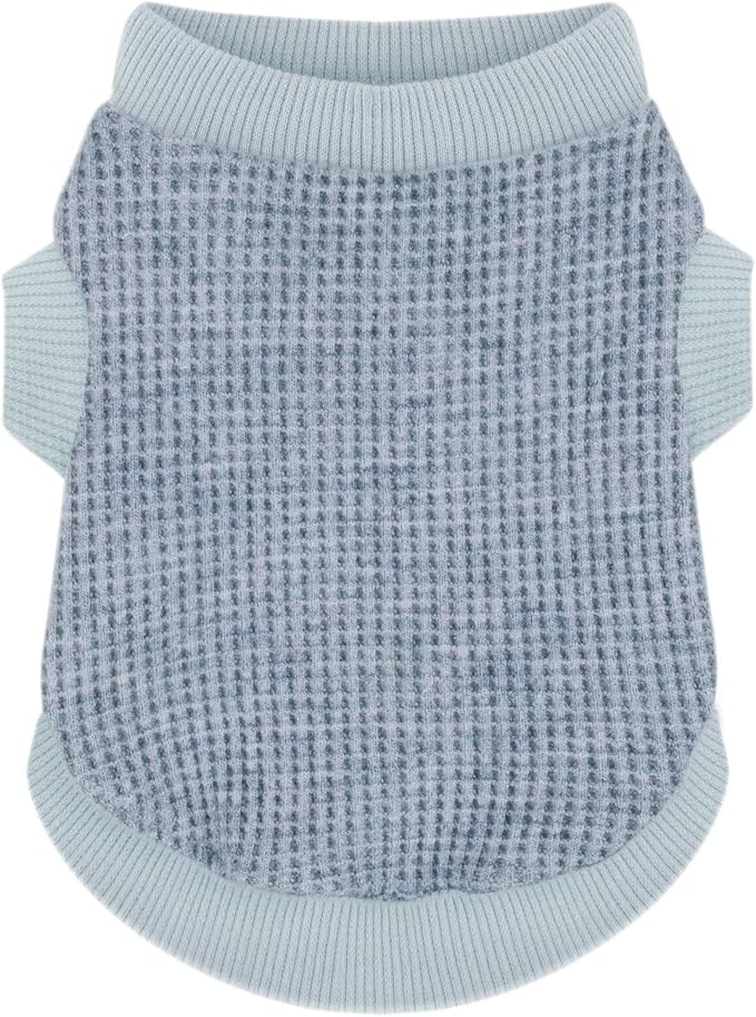 Cozy and Functional Dog Shirts for Small Puppies: Stretchable Blue Attire with Easy-On Design, Ideal for Chihuahuas and Yorkies - Enhance Comfort and Playfulness on Chill Days Medium