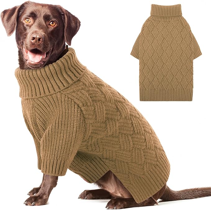 AOFITEE XXL Dog Sweater, Dog Sweaters for Large Dogs, Dogs Halloween Sweater, Turtleneck Large Pet Sweaters for Female Male, Solid Winter Sweatshirt for Golden Retriever, Labrador, Doberman, XXL