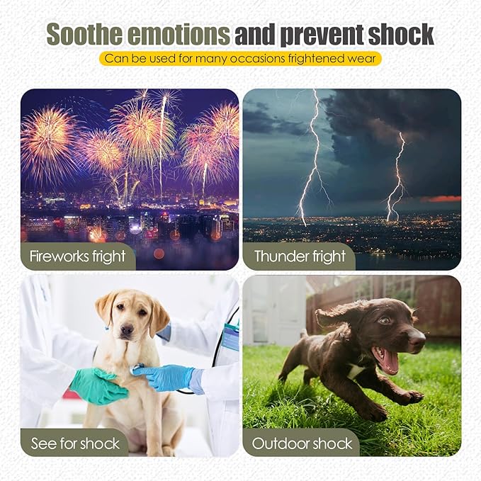 Dog Anxiety Vest,Pet Calming Hoodie Breathable Dog Anti-Anxiety Jacket for Thunder Fireworks and Separation,Green XXL