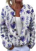 Women Sweaters Cardigan Fashion Long Sleeve Crewneck Sweaters Button Chunky Outerwear Fall Winter Casual Wear