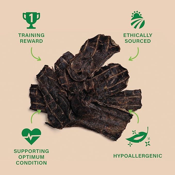 W&G Kangaroo Dog Treats — Single-Ingredient, Grain-Free, Hypoallergenic Training Snacks, 5oz (5oz, Kangaroo Jerky)
