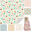 33.5" Cat Wrap for Grooming, Maximum, Self-Adherent Soft Cat Blanket for Nail Clipping, Anti-Scratch-Escape Calming Wrap, Cats Burrito Swaddle for 6-18 lbs (Funny Bear, XX Large)
