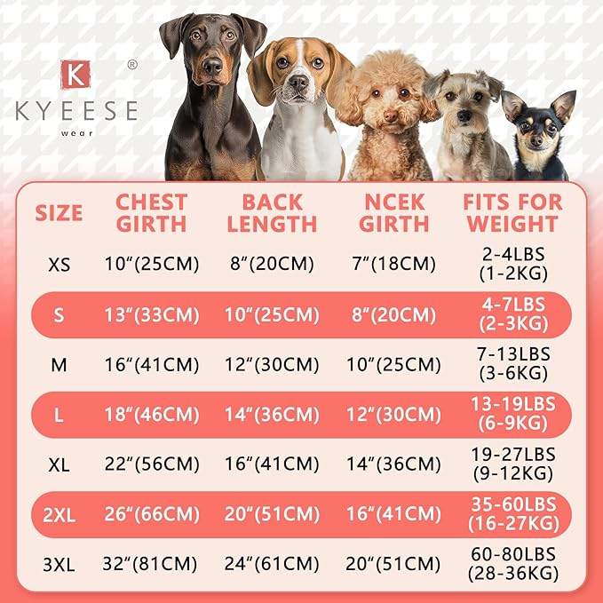 KYEESE Dog Sweater Soft Pullover Dog Sweaters for Medium Dogs Girl Warm Turtleneck for Fall Winter Cold Weather Medium Dogs Sweater with Gingham Patchwork Comfy Pet Coat