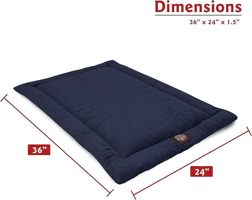 36" Villa Navy Blue Crate Dog Bed Mat By Majestic Pet Products