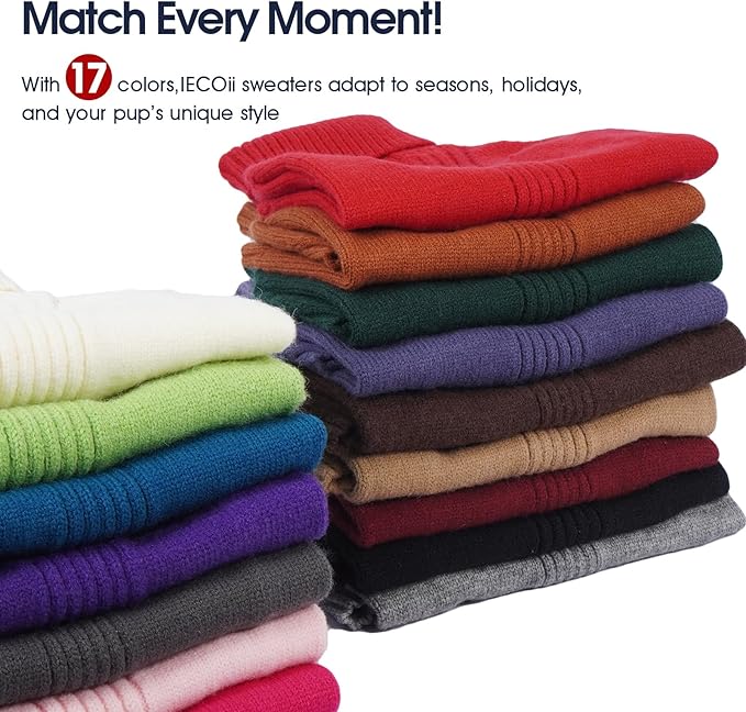 IECOii XXL Dog Sweater,Thermal Knit Big Dog Sweater with Sleeve,Pet Turtleneck Doggy Sweatshirt for Extra Large Dogs Boy Girl,Stretchy Large Dogs Cold Weather Outfit Pitbull Clothes,(Pink,XXL)