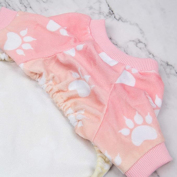 CuteBone Small Dogs Outfit Soft Puppy Onesies Pjs Dog Pajamas Pet Coat Cat Apparel Comfy Doggie Jumpsuit Bodysuit for All Seasons P09XXL