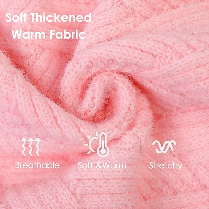 AOFITEE XL Dog Sweater, Dog Sweater Large Size Dogs, Large Dogs Sweaters for Female Male, Turtleneck Thick Warm Knitted Winter Fall Pet Sweatshirt Pullover, Solid Pet Christmas Sweaters (Pink, XL)