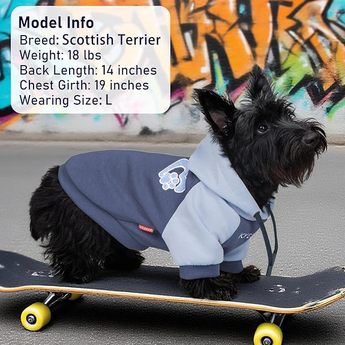 KYEESE Dog Hoodie Stretchy Pet Clothes with Drawstring Comfort Dogs Winter Coat Pets Coat for Cold Weather Pets Sweater with Leash Hole Soft Pet Sweatshirt Warm Dog Clothes for Large Dogs