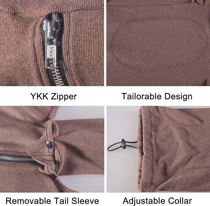 Extra Large Dog Pajamas Pjs Bodysuits Full Body Coverage Onesie Clothes Anxiety Calming Surgery Recovery Suit for Great Dane, Brown, 7X-Large