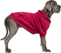 Extra Large Dog Clothes Hoodies Zip Up Sweaters for Big Dogs Labrador German Shepherd Red 3XL