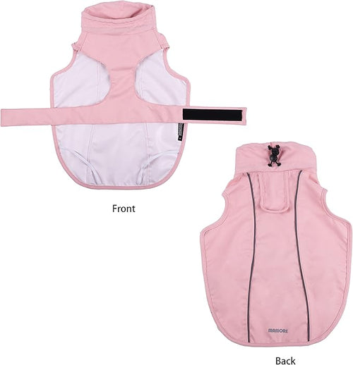 Adjustable Waterproof Dog Raincoat for Dogs,Lightweight Pet Rain Jacket Puppy Clothes with Reflective Strip for Small Medium Large Dogs (Pink, XXX-Large)
