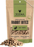 Vital Essentials Rabbit Bites Dog Treats, 5 oz | Freeze-Dried Raw | Single Protein | Premium Quality High Protein Training Treats | Grain Free, Gluten Free, Filler Free