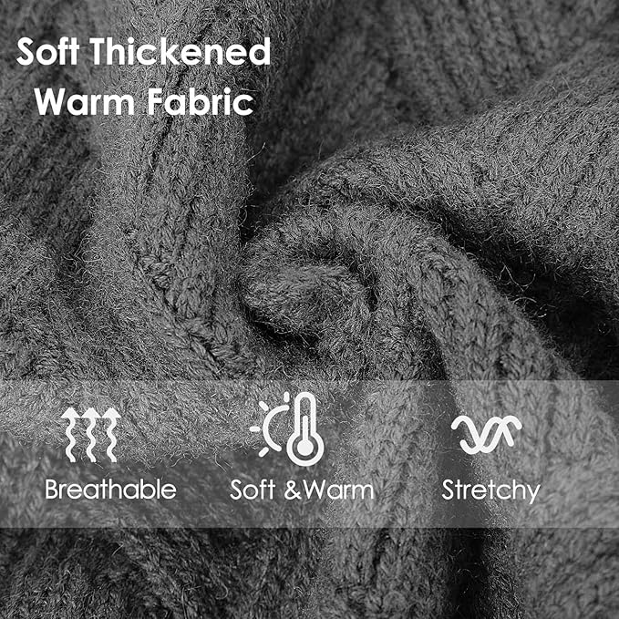 AOFITEE Small Dog Sweater, Dog Sweaters for Small Dogs Male, Thick Dogs Winter Sweatshirt Girl Boy, Pet Halloween Sweater, Classic Cable Turtleneck Holiday Knitwear for Pug Dachshund (Grey, S)