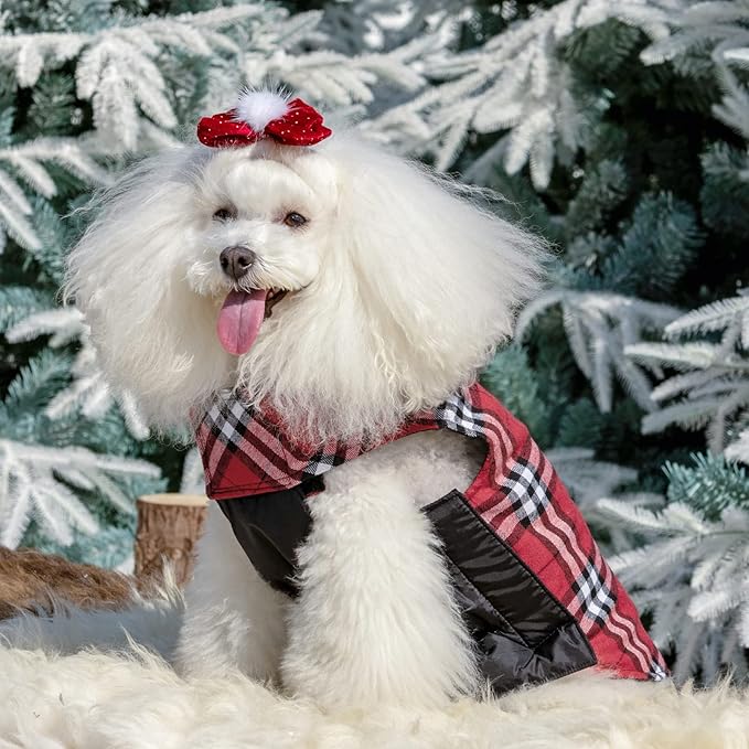 CuteBone Winter Dog Jacket - Reversible, Adjustable, Windproof & Waterproof - Thick Dog Coat for Small to Large Dogs