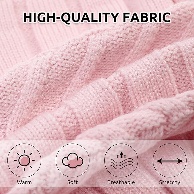 ASENKU Cat Sweater Soft Warm Puppy Clothes Knitwear for Kittens & Small Dogs, Thick Knitted Sweater for Sphynx Hairless Cats Teacup Chihuahua and Extra Small Dogs (Pink, XL)