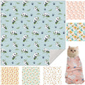 27.6" Cat Grooming Wrap, Cat Wrap for Cutting Nails, Self-Adherent Fabric Wrap for Cats, Cat Burrito Wrap Anti-Scratch, Anti-Escape, Multifunctional Swaddle Wrap Pet Tool (Panda, X Large)
