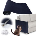 Cat Scratch Furniture Protector - 138" x 17" Trimmable Self-Adhesive Cats Claws Scratch Pads, DIY Cat Climbing Couch Protector for Scratch Post Cat Tree Replacement Indoor (Dark Blue)