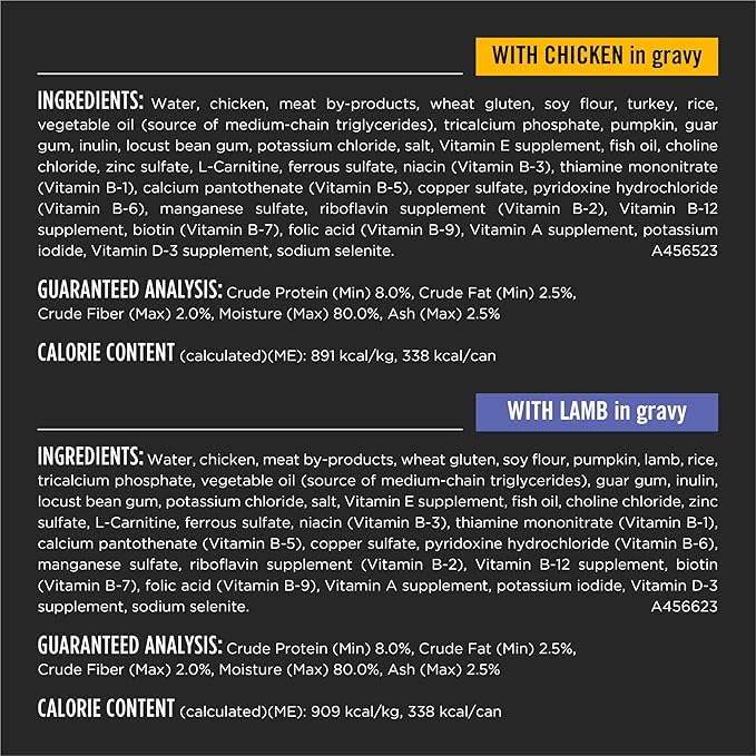 Pro Plan Veterinary Diets Purina EN Savory Selects Gastroenteric with Chicken and with Lamb in Gravy Gastrointestinal Dog Food Variety Pack - (12) 13.2 oz. Cans