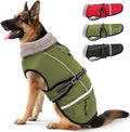 Dog Coat, Warm Dog Winter Coat Reflective Jacket Waterproof Fleece Vest, Pet Jacket Cozy for Cold Weather, Dogs Snowsuit Windproof, Adjustable Buckle for Large Extra Dogs
