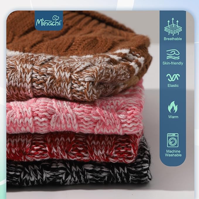 Mihachi Dog Sweaters for Large Dogs Girl Boy,Soft Warm Dogs Shirt, Cold Weather Dog Coat Turtleneck Knitted Pullover Dog Clothes Costume with Leash Hole for Large Cat Puppy Doggy Pet,Beige L