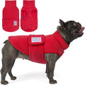 cyeollo Small Dog Sweater, Soft Fleece Sweaters Turtleneck Doggy Sweatshirt Warm Fall Winter Vest Stretchy Pet Clothes for Puppy Soft Doggie Coat Girl & Boy, Red S