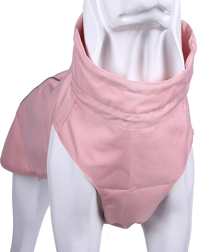 Adjustable Waterproof Dog Raincoat for Dogs,Lightweight Pet Rain Jacket Puppy Clothes with Reflective Strip for Small Medium Large Dogs (Pink, Large)