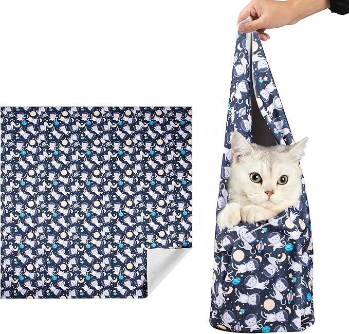 27.6'' Cat Wrap for Cutting Nails, Cat Restraint for Nail Clipping, Cat Swaddle Wrap, Cat Burrito Wrap Can Be Applied to Cat Nail Trimming, X-Large, Within 15lbs