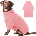 AOFITEE XL Dog Sweater, Dog Sweater Large Size Dogs, Large Dogs Sweaters for Female Male, Turtleneck Thick Warm Knitted Winter Fall Pet Sweatshirt Pullover, Solid Pet Christmas Sweaters (Pink, XL)