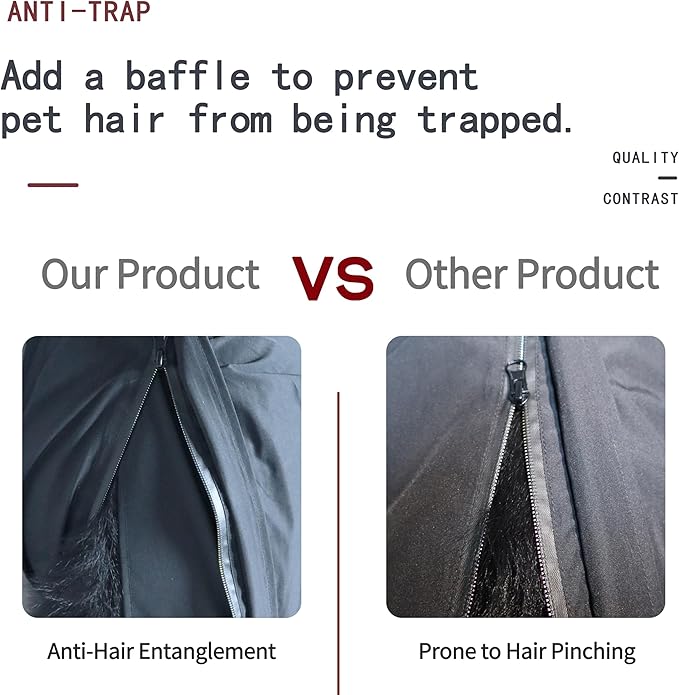 Dog Raincoat for Medium Large Dogs,rain Jacket Coat, Full Leg Coverage Waterproof Rain Suit with Detachable Hood & Tail, Reflective Strips, Snag-Free Top Zipper (Black for Boy, XX-Large)