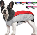 Dog Coat, Waterproof Ripstop Dog Winter Jacket with Leash Hole, Reflective Adjustable Warm Pet Fleece Snow Sweater for Small Medium Large Dogs - Red, S