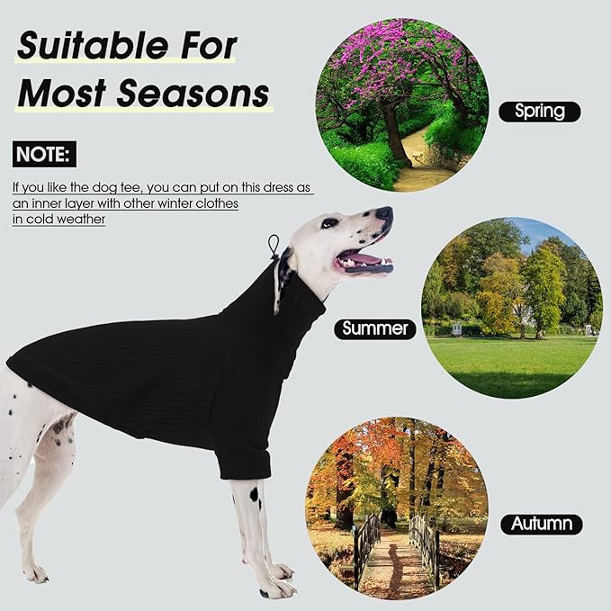 ROZKITCH Dog Shirt with Hoodie Dog Ears Cover 2 in 1, Soft Lightweight Dog Striped T Shirt Pullover Dog Tank with Detachable Ear Wrap, Dog Hoodie Tshirt Dog Boy Girl, Stretchy Sweater Black M
