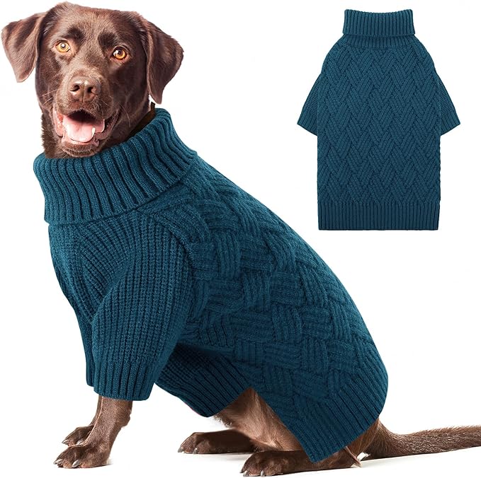 AOFITEE XXL Dog Sweater, Dog Sweaters for Large Dogs, Dogs Halloween Sweater, Turtleneck Large Pet Sweaters for Female Male, Solid Winter Sweatshirt for Golden Retriever, Labrador, Doberman, XXL
