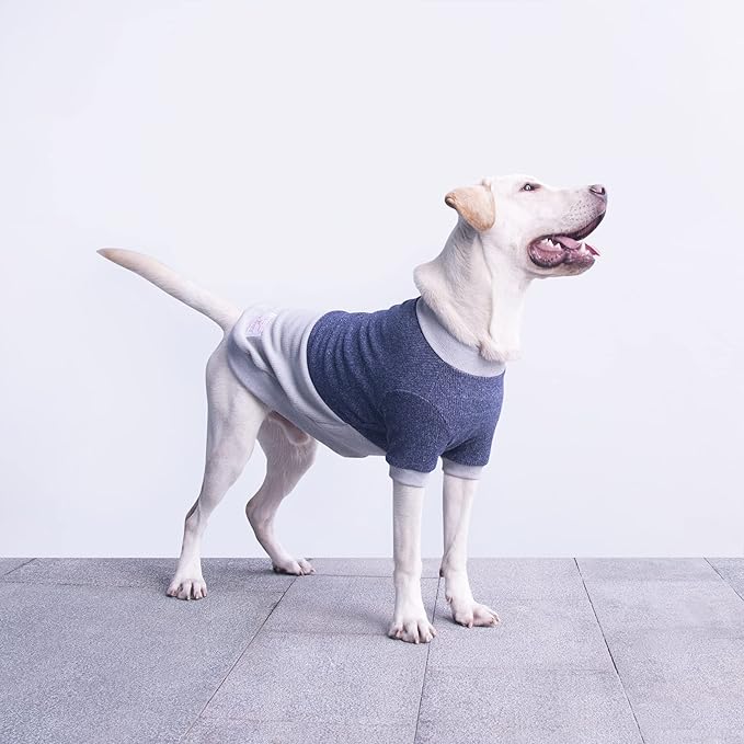 Extra Large Dog Sweaters Warm Clothes Pullover Sweatshirts for Labrador Rottweiler Great Dane, Blue Grey, 7X-Large