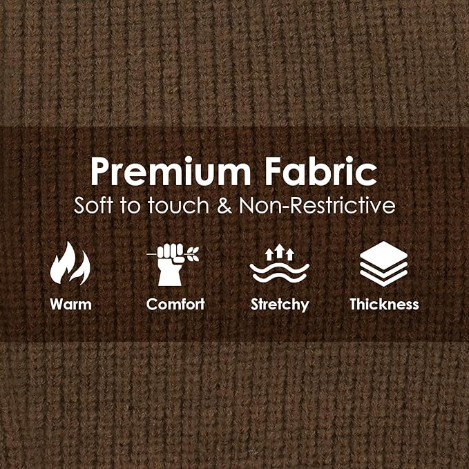 Dog Sweaters for Medium Dogs Boy Girl, Soft Turtleneck Sweater with Leash Hole, Stretchy Fall Sweater Christmas Halloween Fleece Winter Warm Pet Clothes Costume for Schnauzer Bichon Frise, Brown M