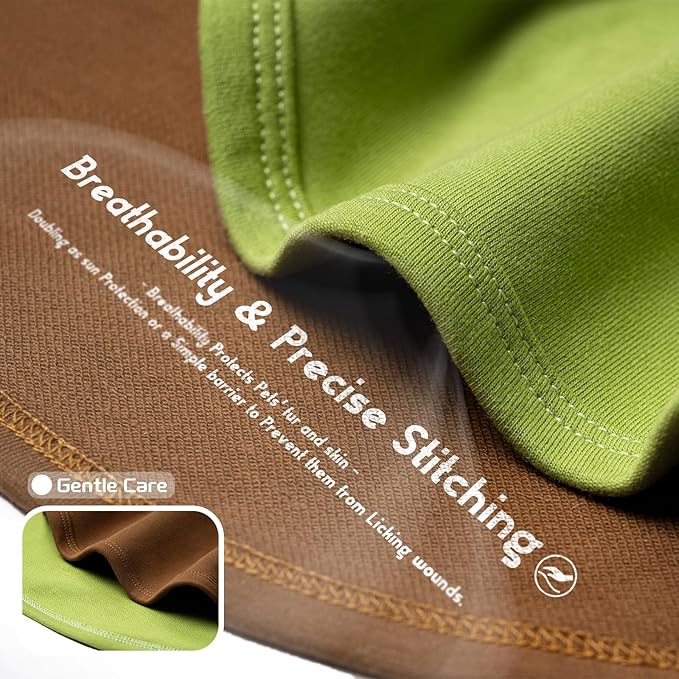 Koneseve Dog Shirts 2 Pack Soft Tee Comfortable Pet Clothes for Small Pets Brown & Avocado Green M