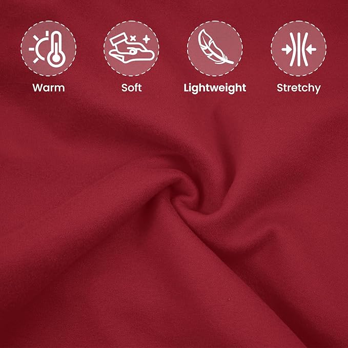 ROZKITCH Dog Sweaters Soft Fleece Pullover Sweatshirt Pajamas, Turtleneck Warm Pet Cold Weather Jacket Stretchy Vest Jumpsuit Apparel Outfit Clothes for Small Medium Large Dogs Walking Sleep Red XL