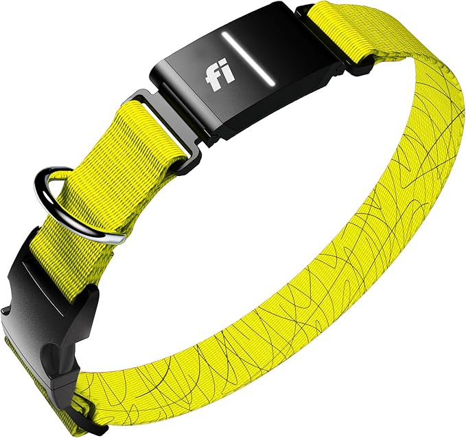 New Fi Series 3+ Smart Dog Tracker Collar – AI GPS for Dogs, Health & Behavior Monitor, Virtual Fence, Escape Alerts, Waterproof, Apple Watch Compatible 12Mo Membership Included
