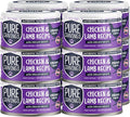 Pure Cravings Chicken and Lamb Recipe in Broth, Shredded Wet Cat Food, Grain-Free Protein, Non-GMO, 12 Pack