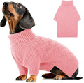 AOFITEE Small Dog Sweater, XS Sweaters for Dogs, Warm Dog Christmas Sweater, Dogs Winter Sweaters for Puppy, Turtleneck Thick Puppy Sweatshirt Female Male for Yorkie, Chihuahua (Pink, XSmall)