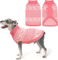 SCENEREAL Turtleneck Dog Sweater for Small Medium Large Dogs Girls Boys, Knit Pet Pullover Puppy Clothes Cold Weather Coats, Holiday Outfits Sweatshirt for Christmas, Pink S
