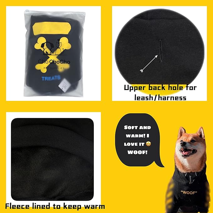 ChoChoCho Stylish Dog Hoodie Dog Clothes Streetwear Cotton Sweatshirt Fashion Outfit for Dogs Cats Puppy Small Medium Large (4XL, Yellow)