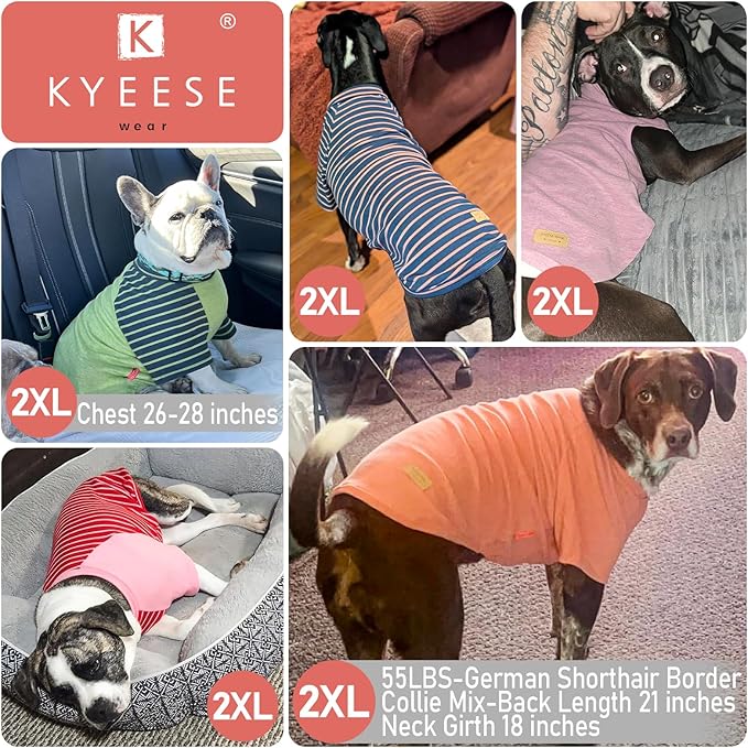 KYEESE 3Pack Dog Sweater Soft Pets Sweaters Lightweight Pet Coat Comfy Dog Sweaters for Large Dogs Dogs Sweatshirt with Sleeves Stretchy Pet Fleece Sweater Pullover Pets Clothes for Cold Weather